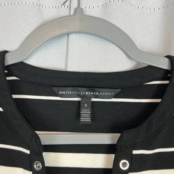 White House Black Market Striped Short Sleeves Knit Dress Size Small - Picture 3 of 6